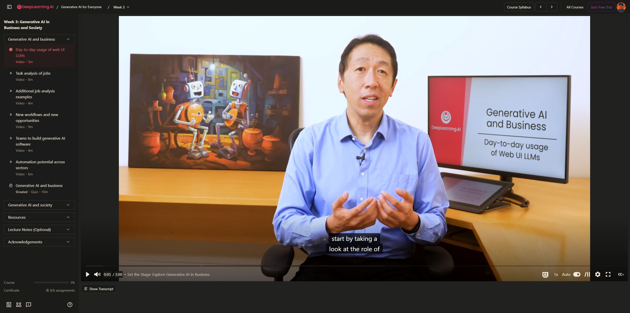 Coursera Subtitle Tuner subtitle above controls