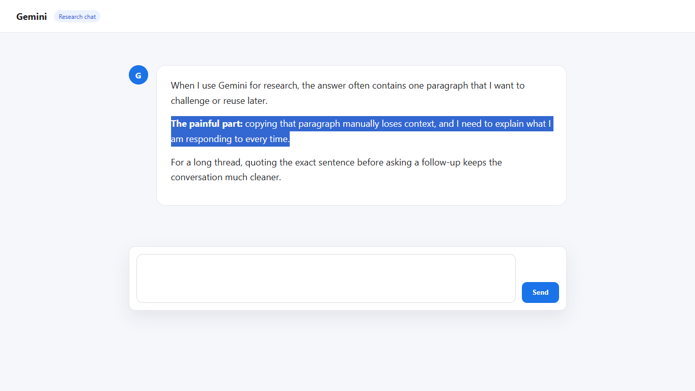 Gemini before Quote Extension
